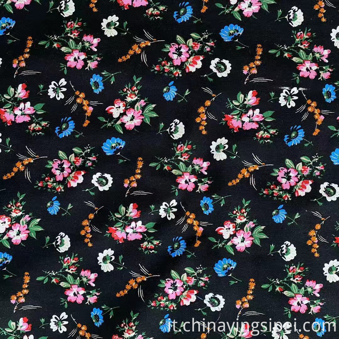 105 gsm originale Elegante stampa di fiori in tessuto Rayon per abiti 30s